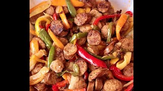 How to Make SAUSAGE PEPPERS AND ONIONS Sausage Peperonata [upl. by Laurena119]