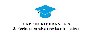 3 Écriture cursive  réviser les lettres [upl. by Alenson19]