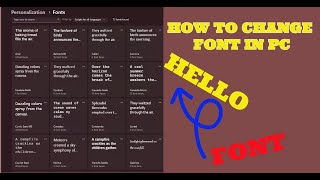 HOW TO CHANGE FONT IN WINDOWS 10WINDOWS 11 [upl. by Ahsenyl365]