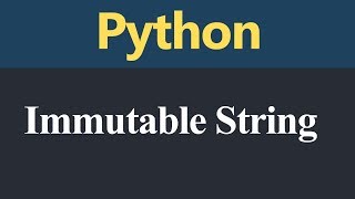 Immutable String in Python Hindi [upl. by Eiramit]