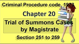 Ch 20 Trial of Summons cases by Magistrate [upl. by Anelys]