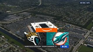 NFL on CBS Jaguars vs Dolphins opening week 1 2024 [upl. by Adnawak]