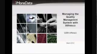 MoreData  ISO 9001 Quality Management with Alfresco [upl. by Wrand]