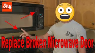 Replace Broken Microwave Door Whirlpool Estate [upl. by Ah]