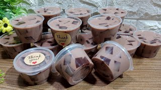 CARA MEMBUAT PUDING CUP SUSU COKLAT [upl. by Kenaz]