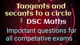 Tangents and secants to a circle l previous year questions l most important for competative exams [upl. by Valentin843]