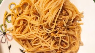 MUKBANG  eating a second plate of spaghetti with Bolognese sauce 🍝 [upl. by Elletnuahc]