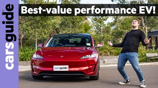 Tesla Model 3 2024 review Performance EV tested Half the price of BMW M3 and MercedesAMG C63 S [upl. by Kimmy175]