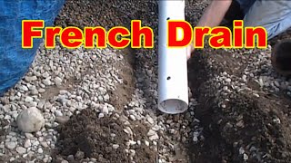 How to Install Perforated Pipe Surrounded by Gravel  Most Watched Video about French Drains [upl. by Emlynne225]