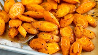 Easy Roasted Carrots Recipe [upl. by Annahgiel]