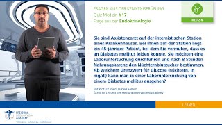 Kenntnisprüfung Medizin  17  Frage aus der Endokrinologie [upl. by Mihe]