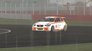 rFactor2  SIMCO BTCC 2016  Wet Test Race  Silverstone National  BMW 125i BTCC  OnBoard [upl. by Seidler]