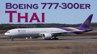 Thai Airways Boeing 777300ER  TakeOff from Arlanda [upl. by Maegan]