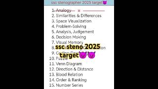 ssc stenographer 2025 syllabusssc sscstenodream [upl. by Pauli]