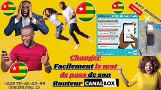 Comment changer le MOT DE PASSE Wifi de son routeur CANALBOX [upl. by Enirhtac]