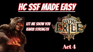 Act 4  HC SSF Made Easy for POE 325 Walkthrough  Guide for my Marauder Fire Bomber Chieftain [upl. by Hilton]