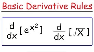 Basic Differentiation Rules For Derivatives [upl. by Aicil]