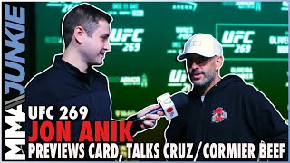 Jon Anik previews UFC269 talks Dominick Cruz criticism of Daniel Cormier [upl. by Columba]