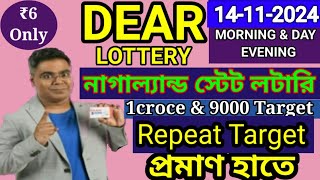 14112024 morning 6pm 8pm repeat target number NagalandLottery Sambad LiveLottery Target Number [upl. by Zsolway]