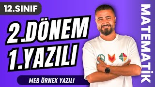 12Sınıf 2Dönem 1Yazılı Soruları  MEB Ortak Sınav Soruları  12Sınıf Matematik [upl. by Joelly]