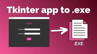Convert Tkinter Python App to Executable Exe File pyinstaller [upl. by Iclek636]