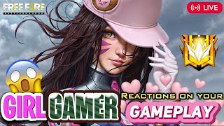 CS Rank Push ❤️Br Rank Push  Reaction On Your Gameplay 😍Telugu Girl Streamer [upl. by Nitsug]