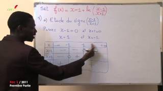 Exercices  Terminale  Mathématiques  Fonction LN Bac L 2011 Premiere partie mp4 [upl. by Zorah]