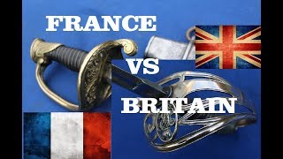 Britain vs France  1845 Pattern Infantry Officers Swords Compared [upl. by Eyr577]