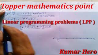 Linear programming class 12  NCERT exercise 121122 class 12 maths LPP  By KUMAR HERO [upl. by Aisayn495]