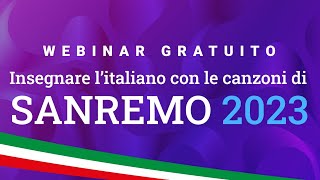 Insegnare litaliano con le canzoni di Sanremo 2023 [upl. by Enytnoel]