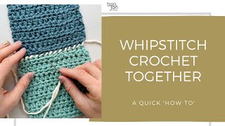 Whipstitch crochet together tutorial [upl. by Osmund782]