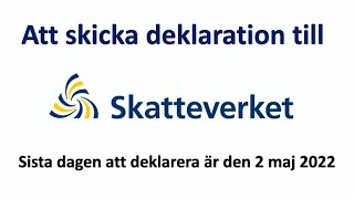 Så här skickar man deklaration till Skatteverket [upl. by Ettezil]