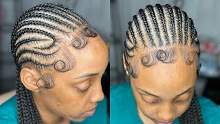 Small Straight Back Freestyle Tutorial 🔥 New Trending Jayda Wayda Freestyle Braids [upl. by Ia]