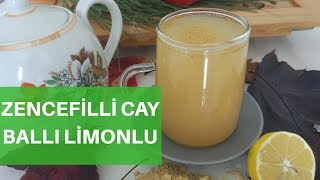 Sogukalgınlıgına ve Oksürüge birebir ballı limonlu zencefilli çay [upl. by Rains]