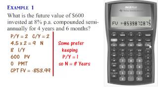 BA II Plus Calculator  Compound Interest Present amp Future Values [upl. by Htiel]