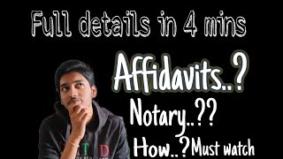 Affidavits and Their Notary full details All affidavits vitap affidavit Prasadforlifestyle [upl. by Onileba]