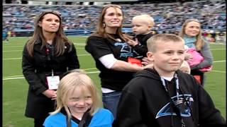 Soldier Surprises Family on field at Panthers Game [upl. by Warthman]