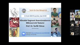 İON 411 Lecture Yılmaz Klinoidal Segment Anevrizmalarının Mikrocerrahi Tedavisi 11012024 [upl. by Alleinnad]