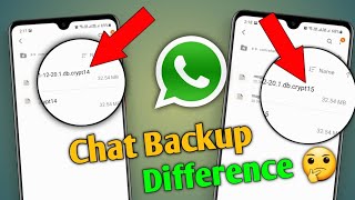 Difference In Whatsapp Chat backup  Crypt14 vs Crypt15 [upl. by Akenor]