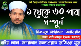 Hifzul Quran Tilawat 1 To 30 Para  হিফজুল কুরআন ১ থেকে ৩০ পারা এক সাথে  Quri Saiful Islam Parvez [upl. by Weingartner]