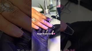 3d set flower Gel Nail Tutorial shorts [upl. by Olfe]