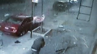 Security camera captures East Harlem building explosion [upl. by Pricilla]