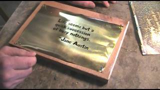 Create a patina on brass [upl. by Vogele]