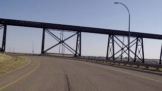 Downtown Lethbridge Alberta Canada  Driving in TownCity  Tour [upl. by Lekzehcey]