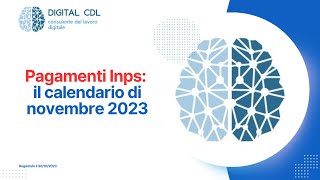 Pagamenti Inps novembre 2023 [upl. by Nassah]