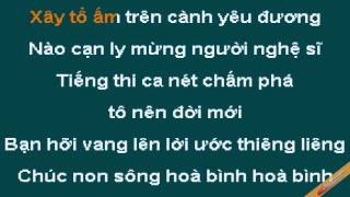 Ly Ruou Mung Karaoke  Hop Ca  CaoCuongPro [upl. by Brogle108]