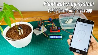 How to make a plant watering system with ESP32 board and Blynk app srituhobby esp32project [upl. by Diad]