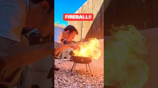 Lighting the BBQ with a FIREBALL 😱🔥🍖 shorts fireball bbq [upl. by Eeleimaj]