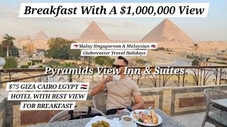 From Singapore To Egypt Rooftop Breakfast PYRAMIDS VIEW INN Hotel Giza Cairo [upl. by Pitts]