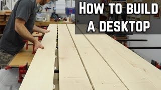 How to build and finish a desk top  DIY Table top [upl. by Leahcam]